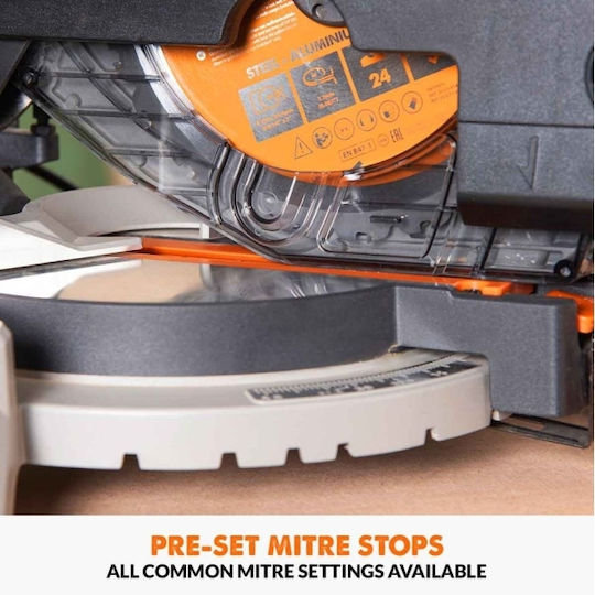 Evolution Miter Saw Battery Combination with Cutting Disc Diameter 210mm & Cutting Speed 3850rpm (without Battery and Charger)