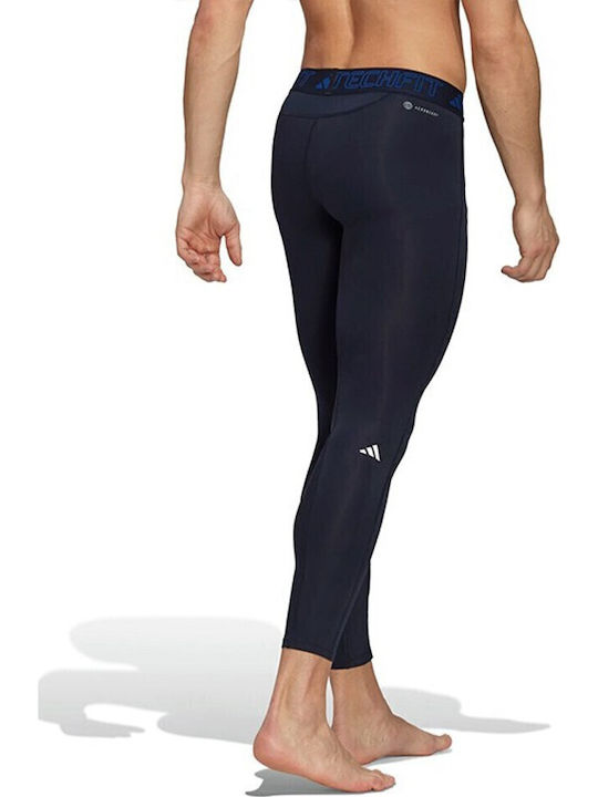 adidas Techfit Colan sport pentru bărbați Compresie Lung Albastru