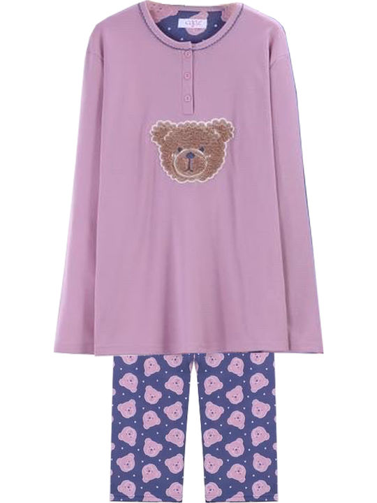 Cool Winter Damen Pyjama-Set Pink