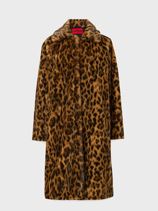 Κοντή Γυναικεία Γούνα Leopard Print