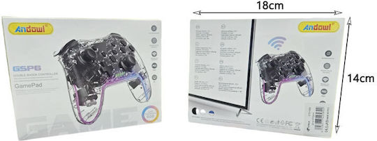 Andowl GSP6 Ασύρματο Gamepad για Android / PC / PS3 Διάφανο