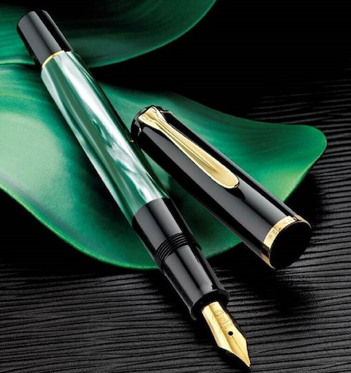 Pelikan Classic M200 Πένα Γραφής Fine από Ατσάλι με Μπλε Μελάνι