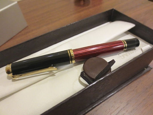 Pelikan Souveran M600 Füllfederhalter Mittel mit Schwarzer Tintenfarbe