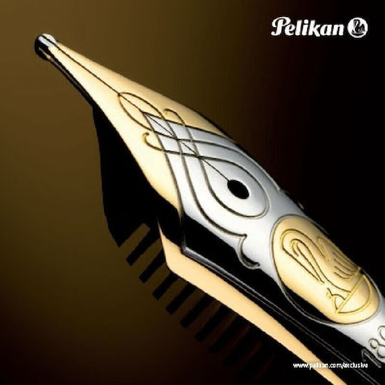 Pelikan Souveran M800 Πένα Γραφής Broad με Μαύρο Μελάνι