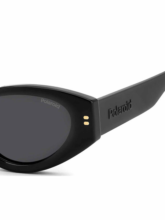 Polaroid Damenträger Sonnenbrille mit Schwarzem Horn umrandetem Rahmen und Grauen Polarisiertem Glas PLD6243/S/X 807/M9