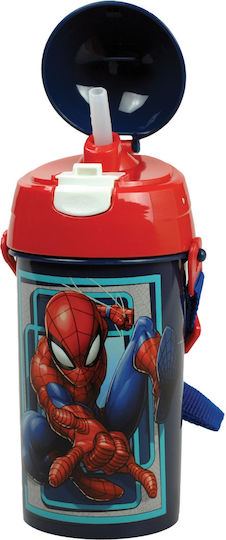 Gim Spiderman Παιδικό Παγούρι Spiderman Πλαστικό Κόκκινο 500ml