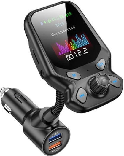 FM Transmitter Αυτοκινήτου με Bluetooth / USB / AUX