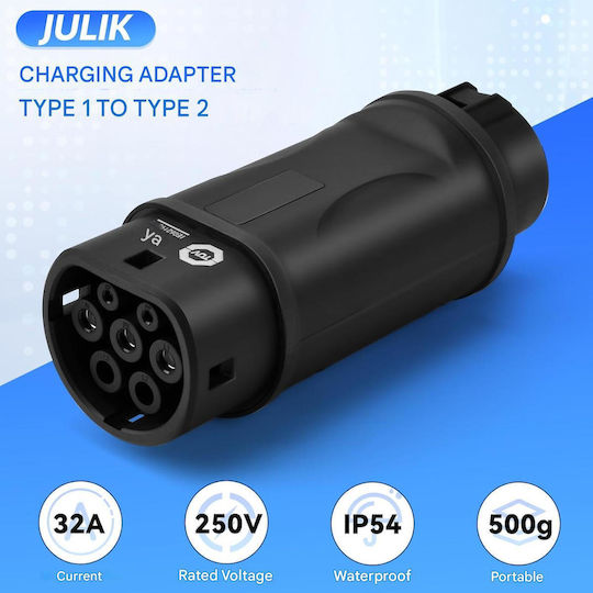 Adaptor Priză EV De La Tip 1 La Tip 2 Adaptor De La SAE J1772 La IEC 62196 32/16A Pentru Mașini Electrice Hibride Monofazat