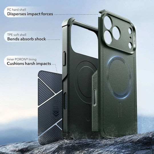 ESR Cyber Halolock Umschlag Rückseite Silikon Grün (iPhone 17 Pro Max)