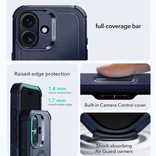 ESR Cyber Halolock Umschlag Rückseite Silikon Blau (iPhone 17)