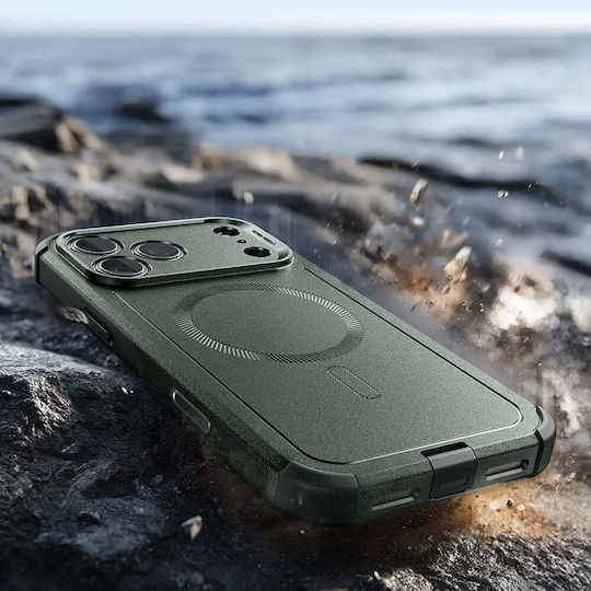 ESR Cyber Halolock Umschlag Rückseite Silikon Grün (iPhone 17 Pro)