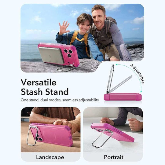 ESR Cyber Umschlag Rückseite Silikon Rosa (iPhone 17 Pro)