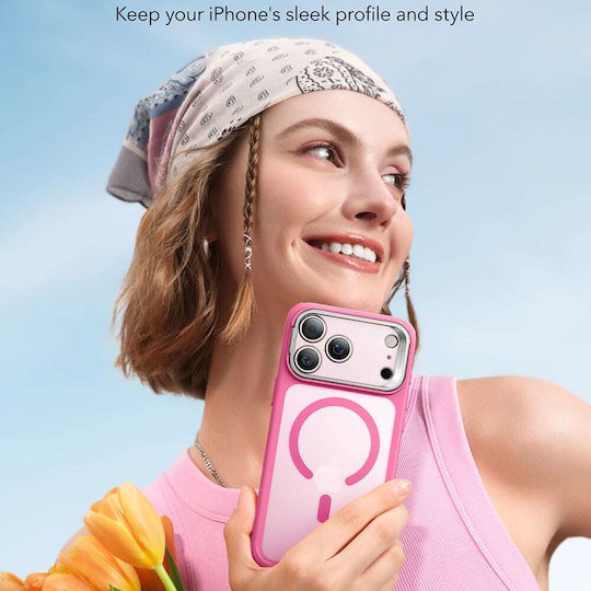 ESR Classic Hybrid Halolock Kickstand Umschlag Rückseite Metallisch Rosa (iPhone 17 Pro)