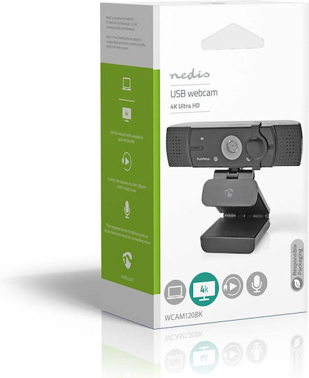 Nedis Web-Kamera Full HD 1080p Schwarz WCAM120BK