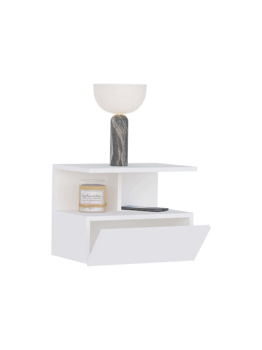 Noptiere Metalice Albe 2buc 34x45x30cm
