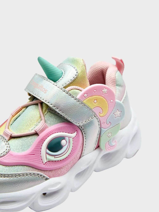 Παιδικά Sneakers με Φωτάκια Ροζ