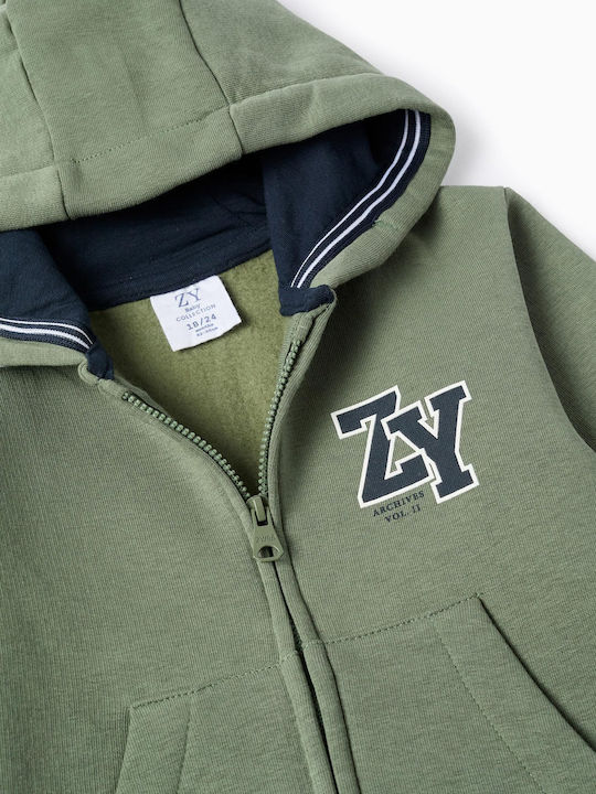 Kinderstrickjacke Olive