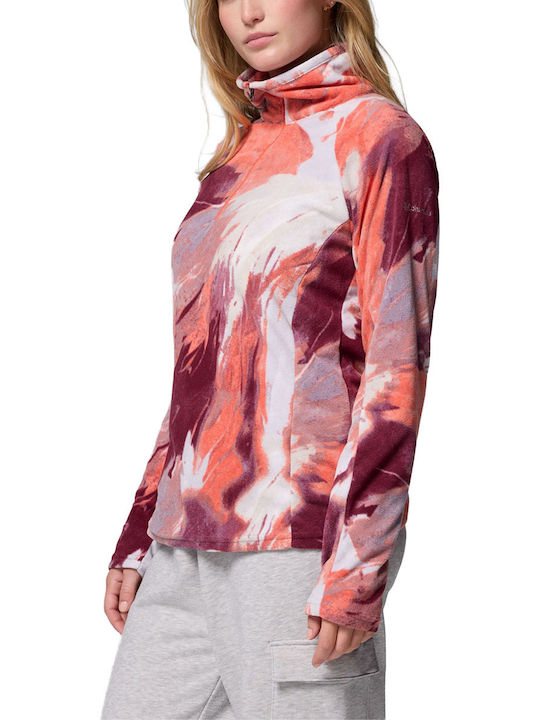 Glacial Iv Χειμερινή Γυναικεία Fleece Μπλούζα με Φερμουάρ Πορτοκαλί