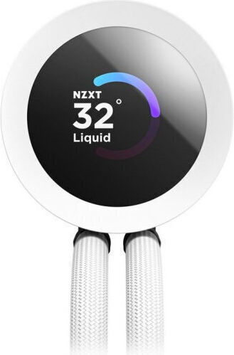 NZXT Kraken Plus v2 Water Cooling AIO CPU With 3 Fans 120mm And RGB Lighting White