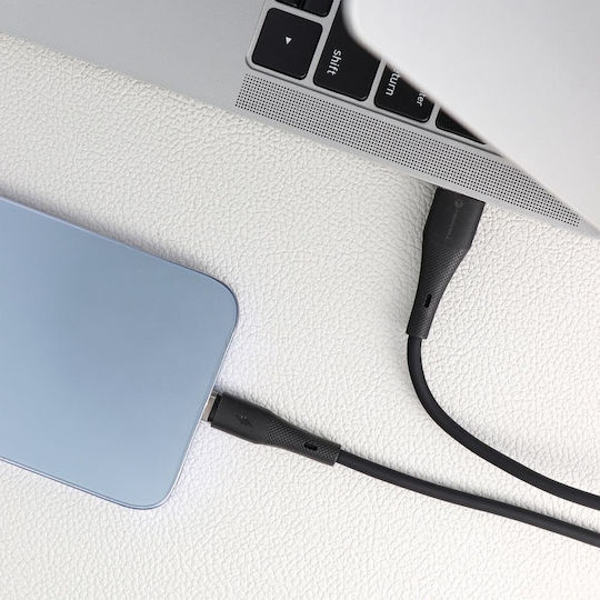 Forcell Regular USB-A la Cablu Lightning 12W Negru 1m