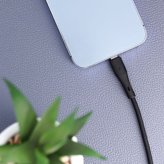 Forcell Regular USB-A la Cablu Lightning 12W Negru 1m