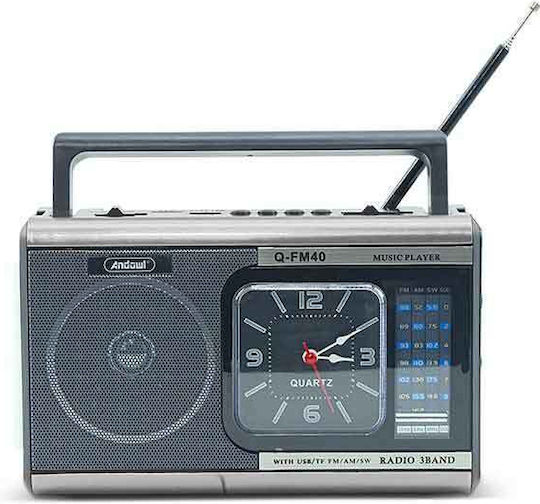 Andowl Q-FM40 Портативен Радиоприемник на Батерии с USB Червен