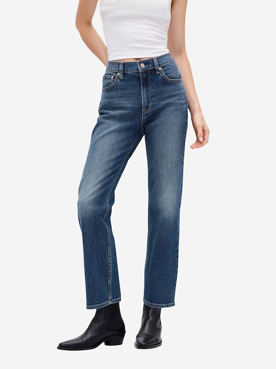 '90s Hoch tailliert Damenjeans in Schlanker Passform Dark Indigo
