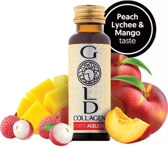 Gold Collagen Forte Ageless 12mg cu Vitamina C, Acid Hialuronic și Biotină 10 x 50ml