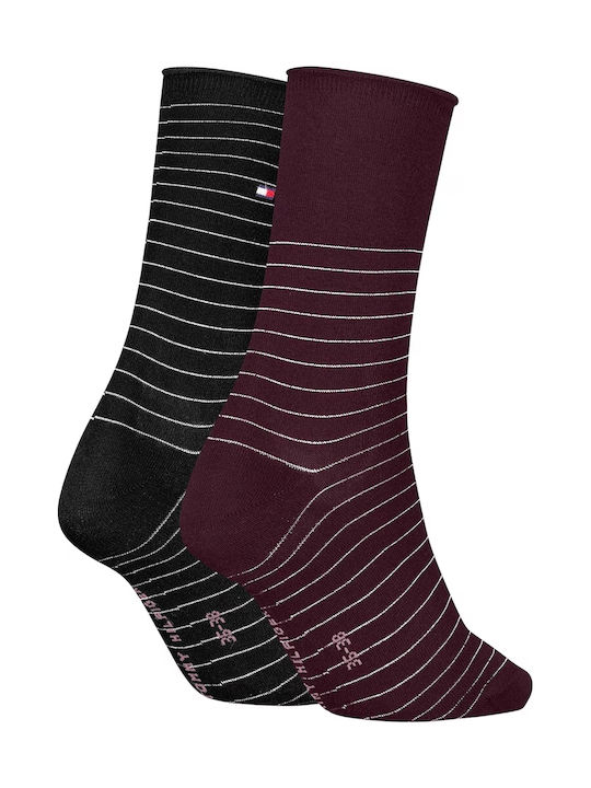 Tommy Hilfiger Дамски Чорапи Burgundy 2Пакет 701236455_003