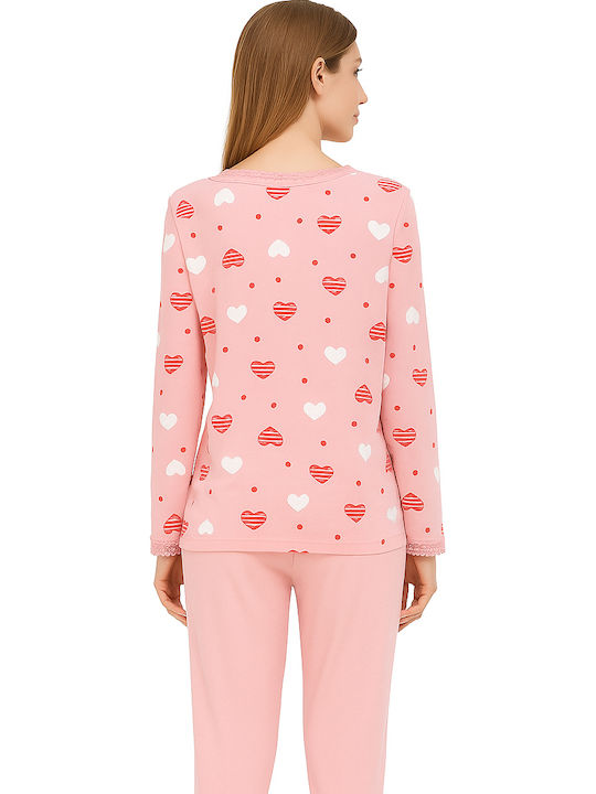 Fuanna Winter Women's Pyjama Set Pink