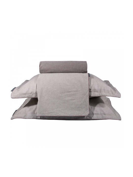 Greenwich Polo Club Duvet Cover Set Cotton Queen with 2 Pillowcases 220x240 Essential Grey