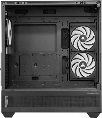 Chieftec VISTA Gaming Midi-Turm Computergehäuse mit Seitenfenster und ARGB-Beleuchtung Schwarz