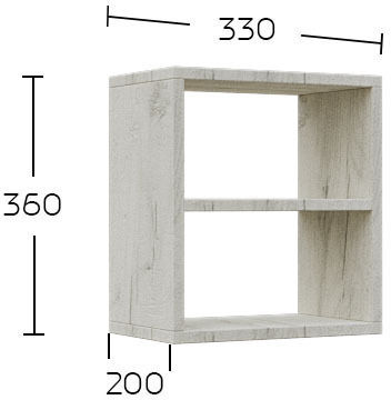 Етажерка Стена Бял 33x20x36см Етажерка Стена Бял 33x20x36см