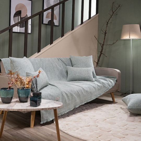 Teoran Teoran Viersitzer-Sofa Überwurf Chenille 180x350cm