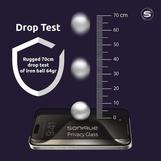 Privacy Glass Sonique Premium Series HD Full Cover 9H Compatible with Xiaomi Xiaomi 14T Xiaomi 14T Pro Black