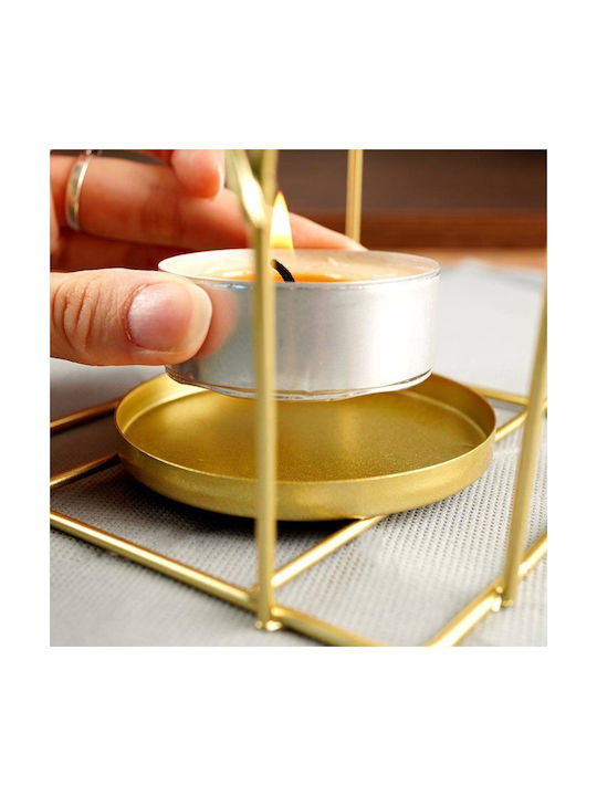 Home Styling Collection Laterne Kerzenhalter Kerze Teelicht Metallisch Gold Käfig Vögel