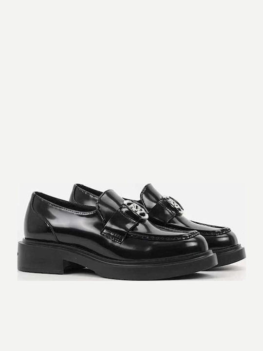 Δερμάτινα Γυναικεία Loafers σε Μαύρο Χρώμα