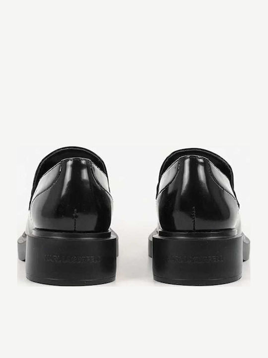 Δερμάτινα Γυναικεία Loafers σε Μαύρο Χρώμα
