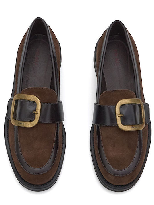 Δερμάτινα Γυναικεία Loafers σε Καφέ Χρώμα