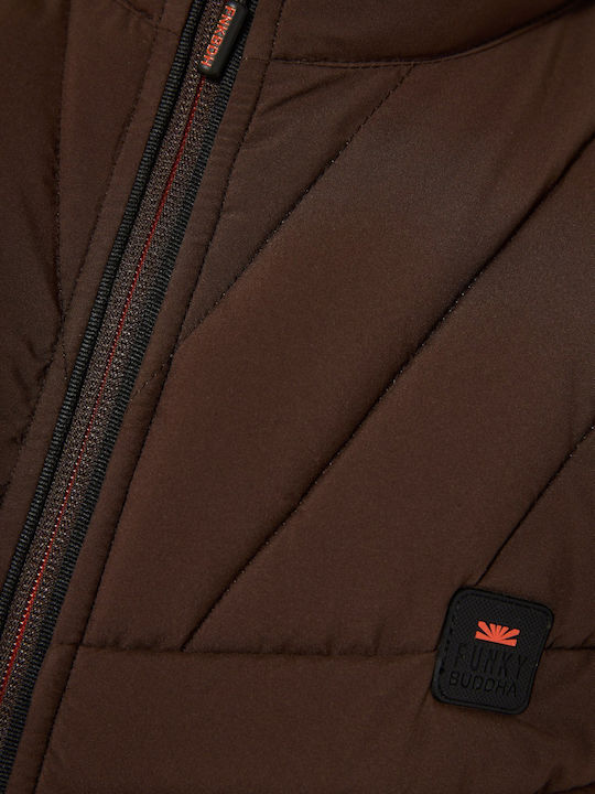 Ärmellos Jacke Puffer Braun