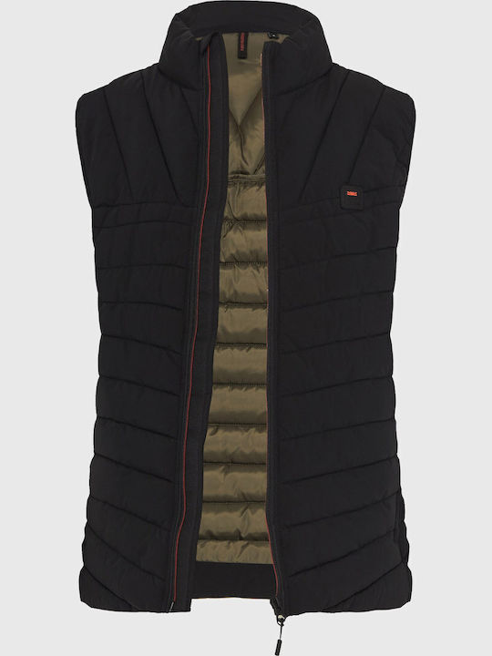 Ärmellos Jacke Puffer Schwarz