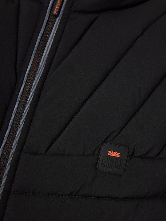 Ärmellos Jacke Puffer Schwarz