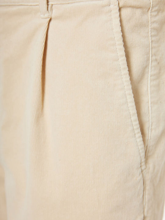 Hose Chino in Lockere Passform Ecru
