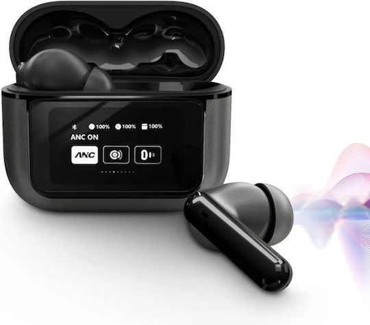 Energy Sistem Display ANC In-ear Bluetooth Handsfree Căști cu Carcasă de Încărcare Grafit