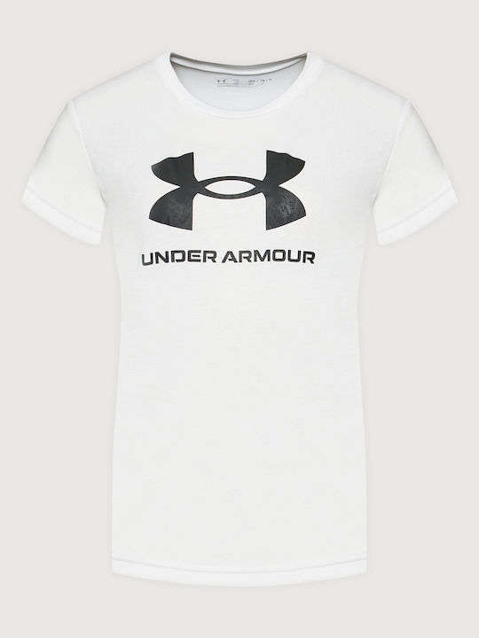 Kids' T-shirt White Sportstyle Logo Ss