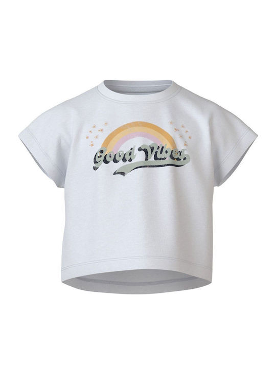 Kids' Crop Top Short Sleeve White