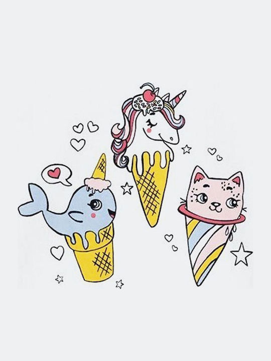 Kids' T-shirt Bright White-Icecream