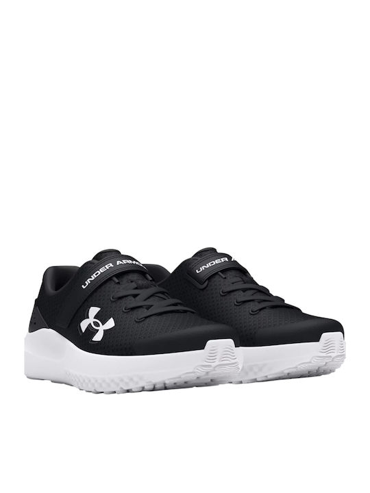 Surge 4 Kids Sports Shoes Running with Hoop & Loop Closure Black