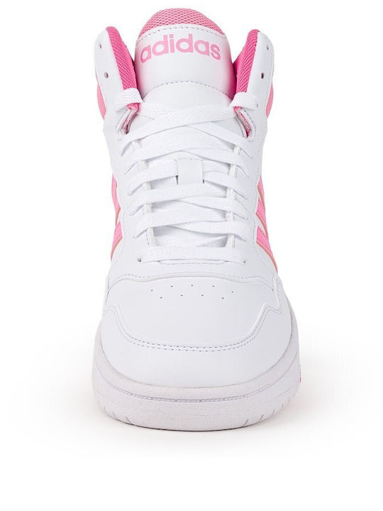 Hoops Hoops Mid 3.0 Kids Sports Shoes Basketball with Laces White