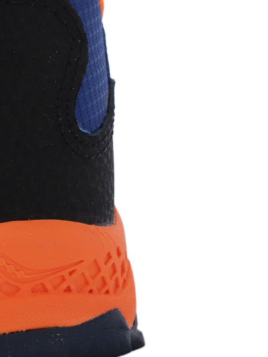 Peregrine 12 Shield Waterproof Kids Sports Shoes Running with Laces Navy Blue / Orange